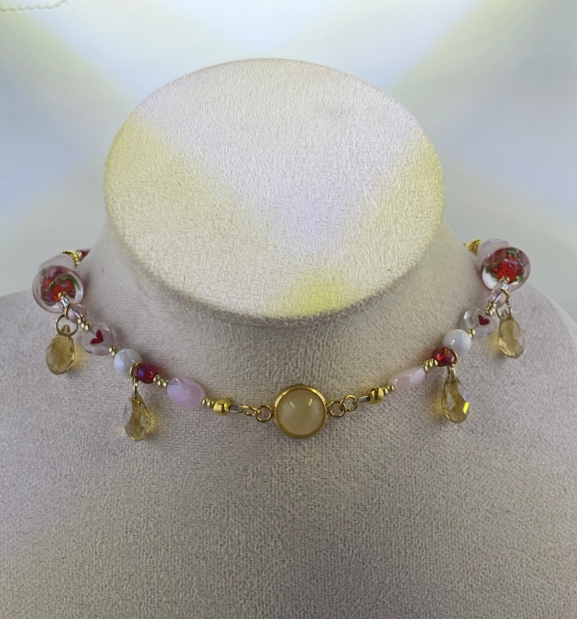Rose quartz Dawn choker