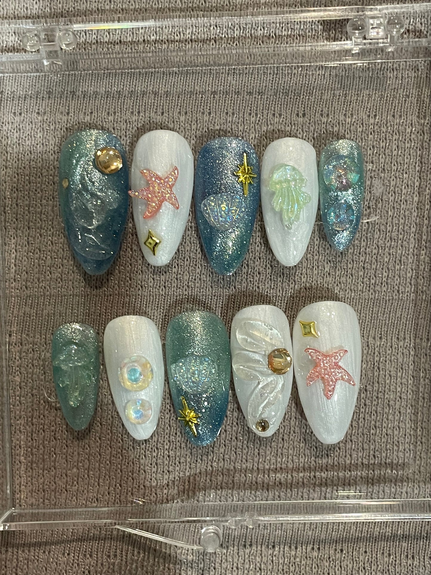 She sells sea shells press on nails