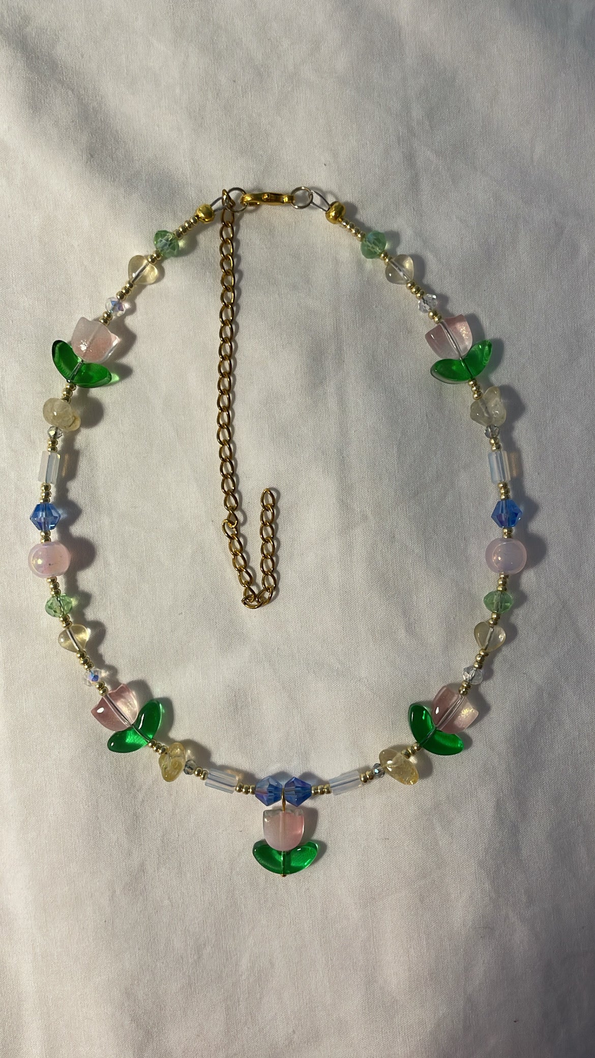 Tulips at sunrise necklace