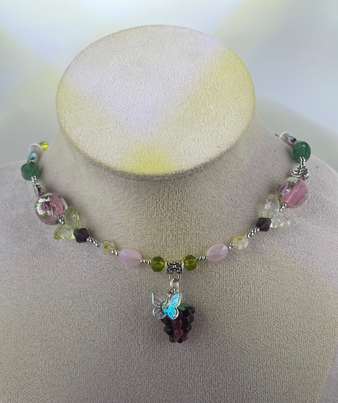 Blackberry glitterbug choker