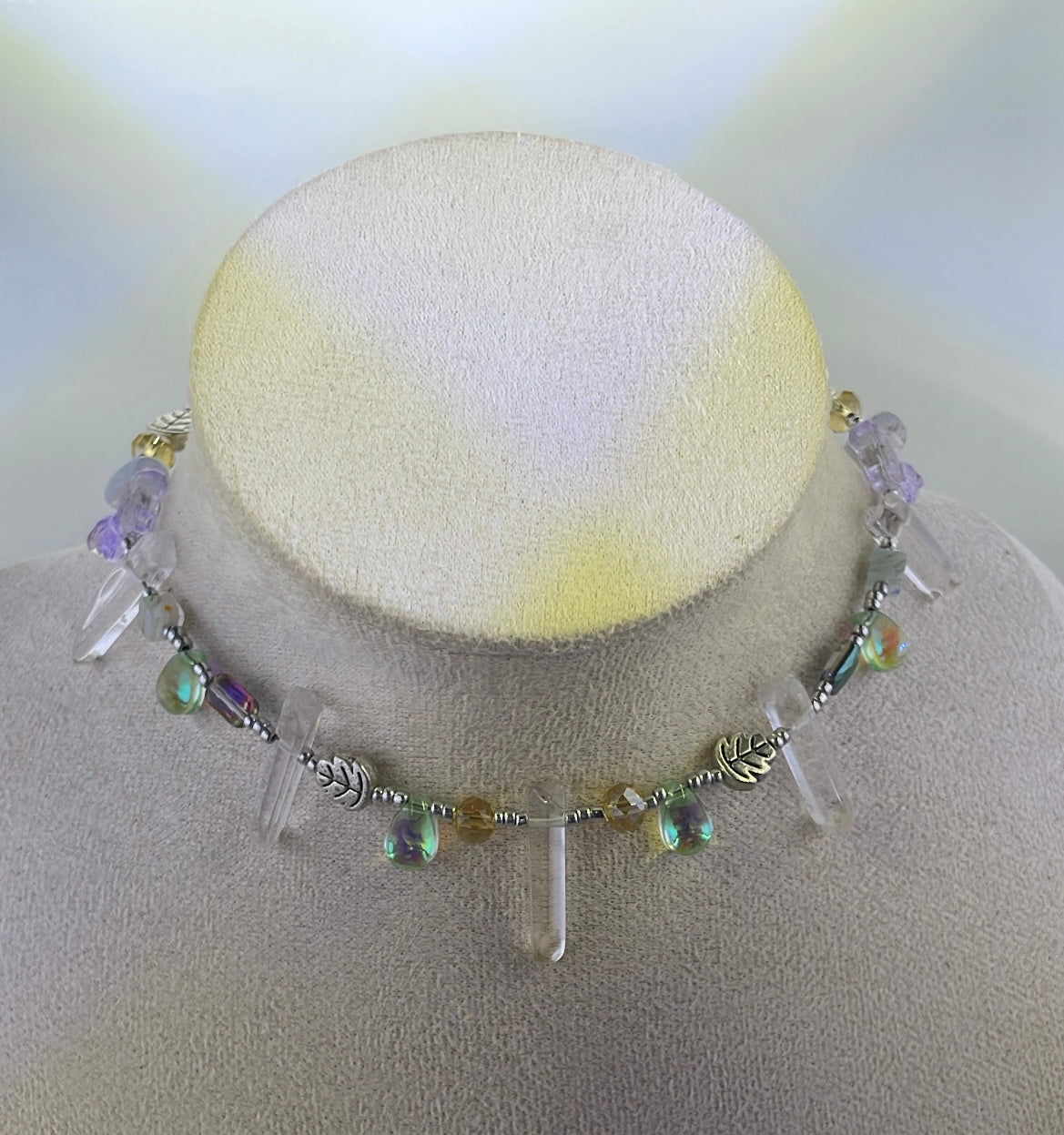 Mossy Ice crystals choker