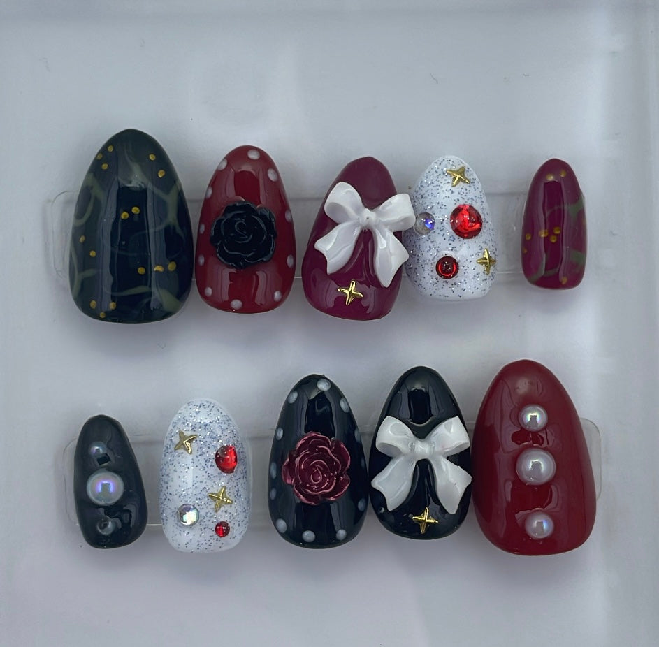 Punk pixie press on nails