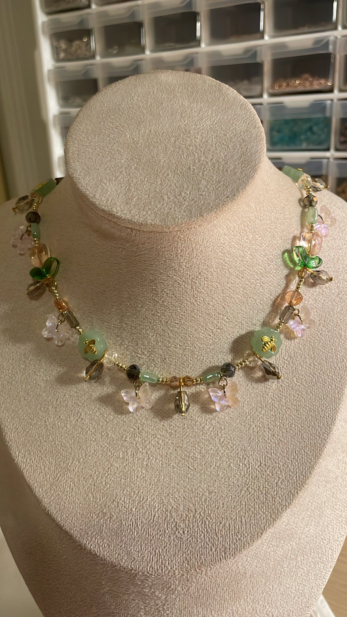 Sunrise storm teardrop necklace