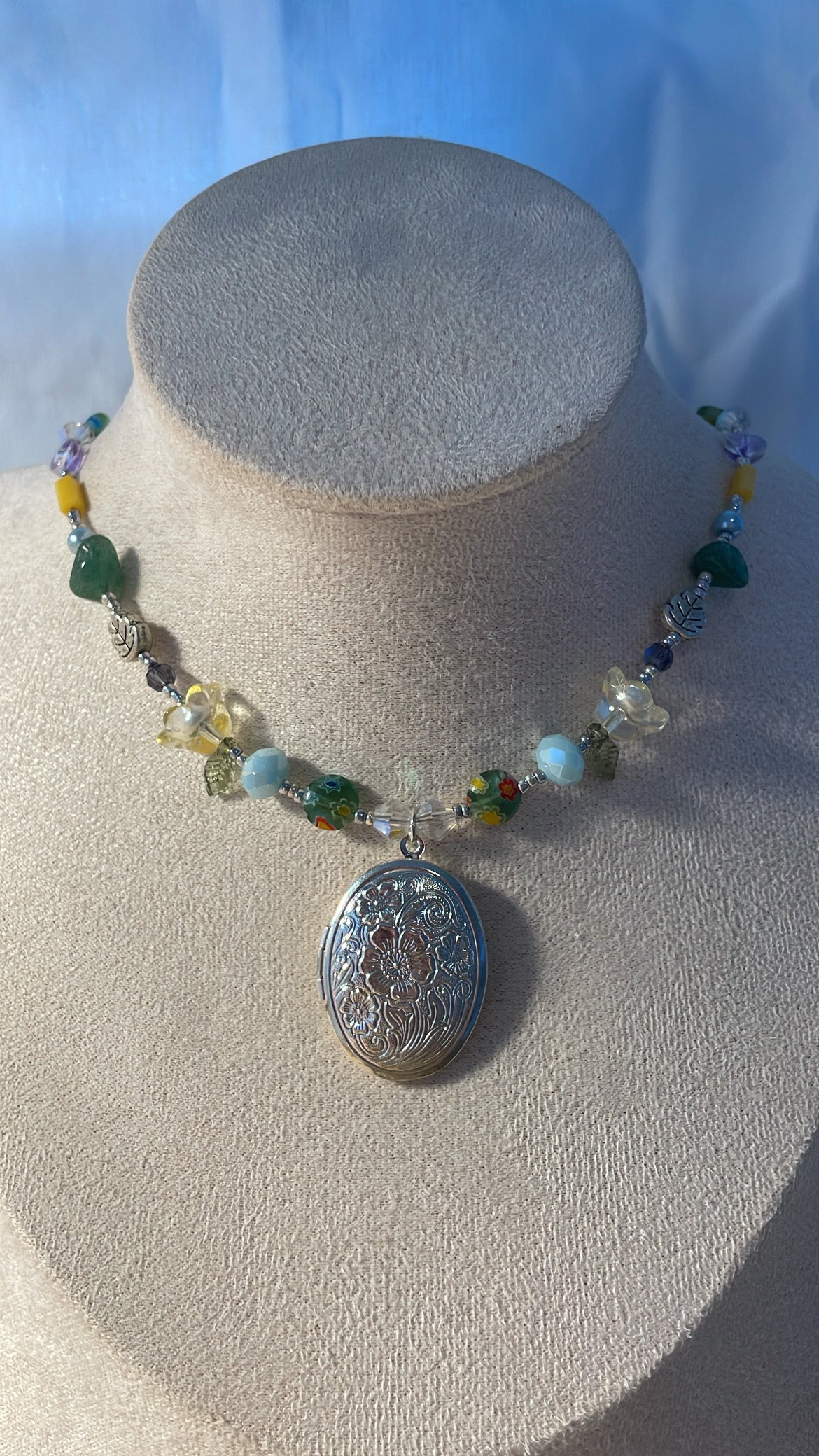 Buttercup locket necklace