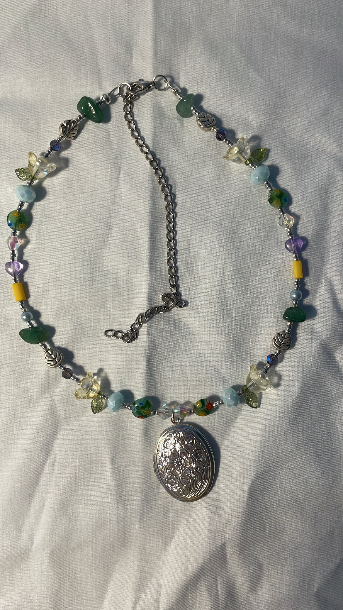 Buttercup locket necklace