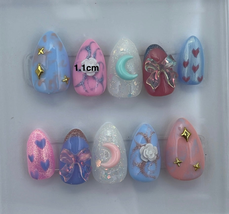 Fairy floss press on nails