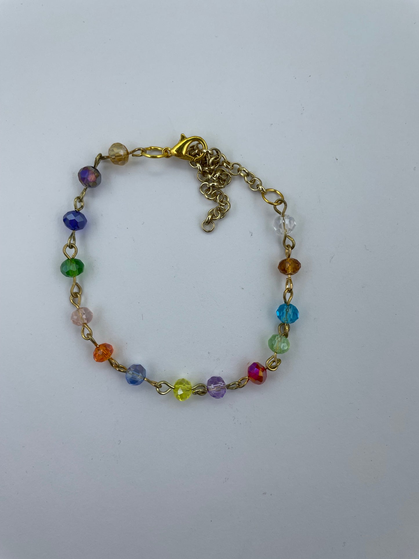 Rainbow glass bracelet