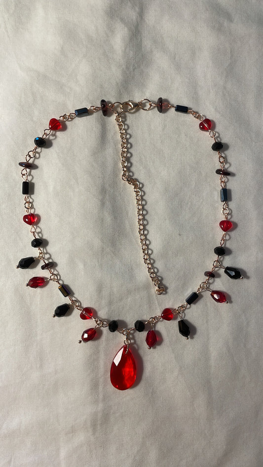 Bleeding heart necklace