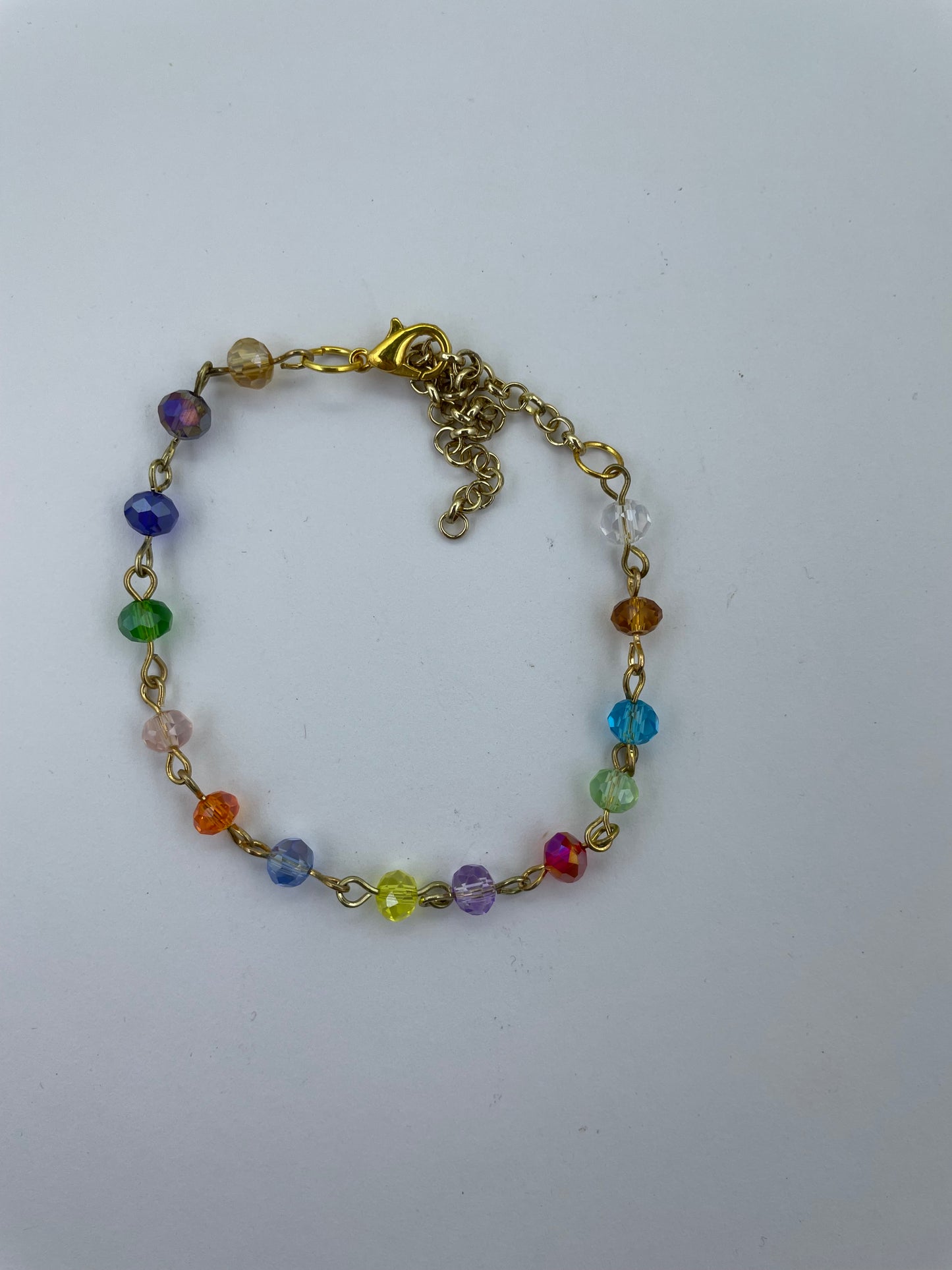 Rainbow glass bracelet