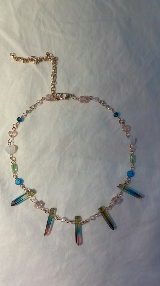 Crystal pond fairy necklace