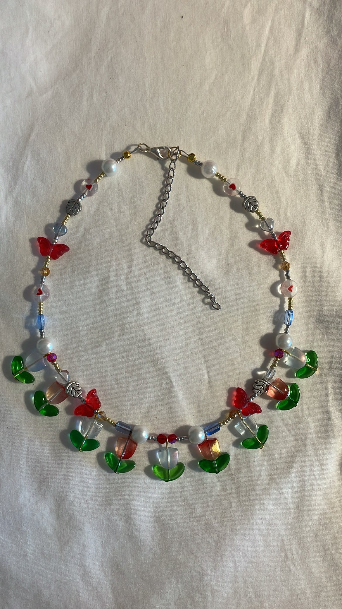 Frozen tulips necklace