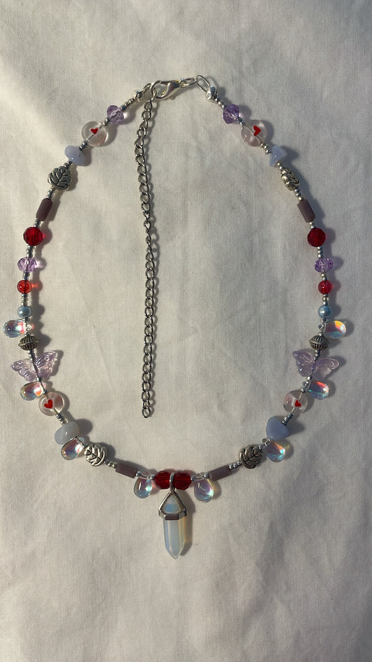 Blood Moon twilight (opalite) necklace