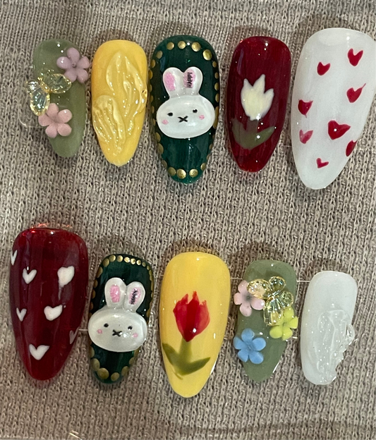 THAT bunny press on nails