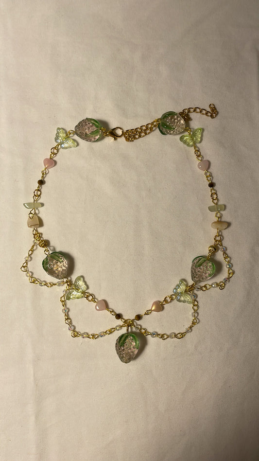 Blushing berry necklace
