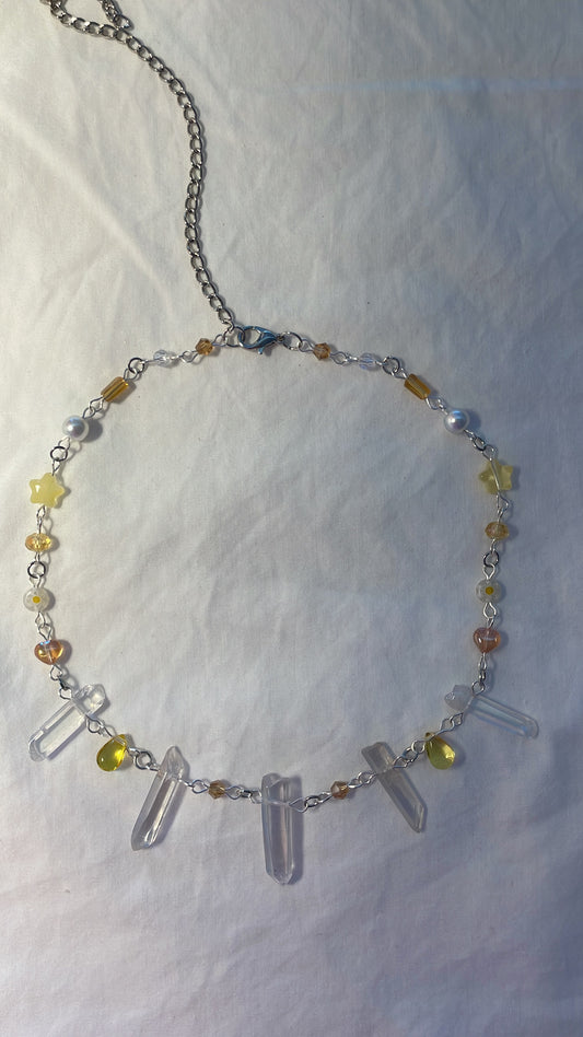 Crystal lemon drop necklace