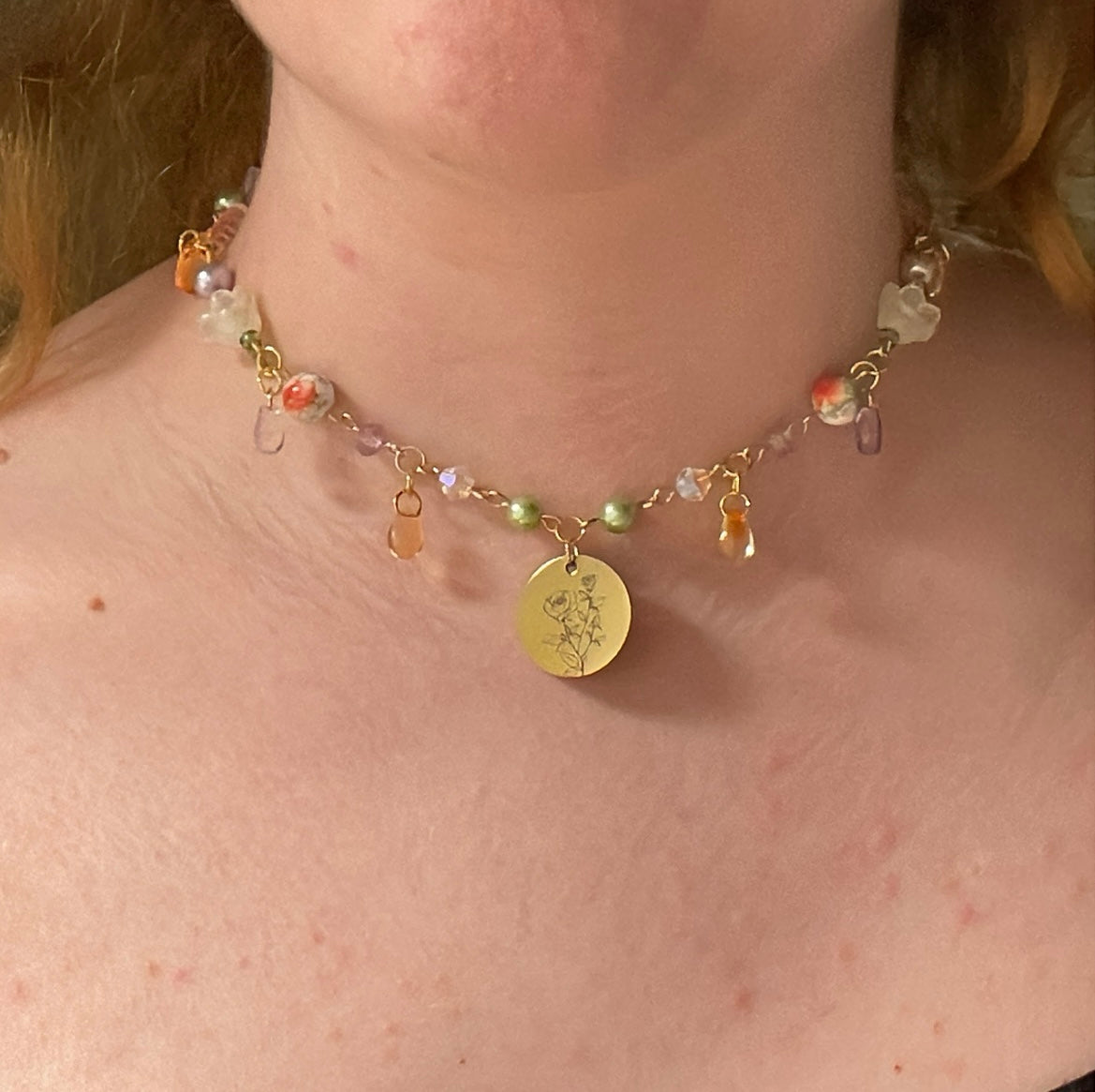 Summer wildflowers choker (adjustable)